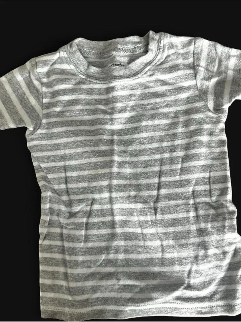 Carter's Gray Long-Sleeve & Striped Short-Sleeve Tee Set